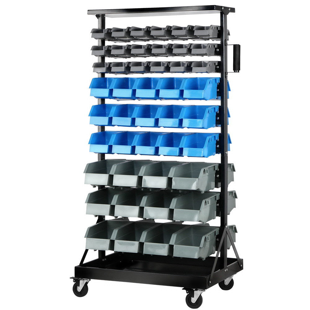 Bicycle Stands & Storage: Giantz 90 Storage Bin Rack Stand Double-sided Wheels