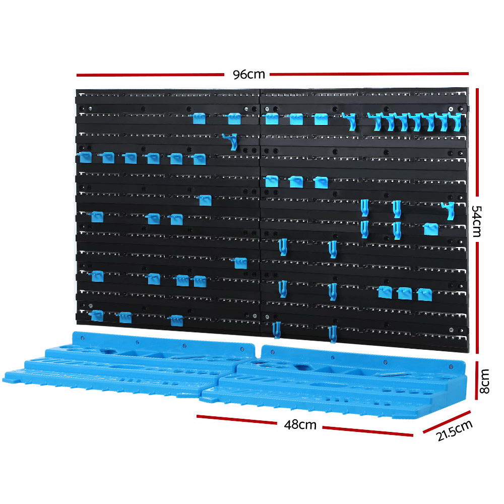 Wall Storage Racks: Giantz 54 Storage Bin Rack Wall Mounted Tools