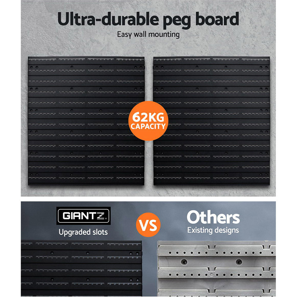 Wall Storage Racks: Giantz 54 Storage Bin Rack Wall Mounted Tools