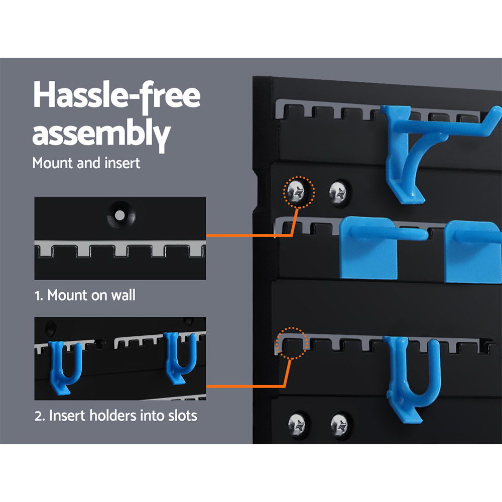 Wall Storage Racks: Giantz 54 Storage Bin Rack Wall Mounted Tools