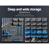Wall Storage Racks: Giantz 88 Storage Bin Rack Wall Mounted