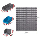 Wall Storage Racks: Giantz 48 Storage Bin Rack Wall Mounted Steel Board