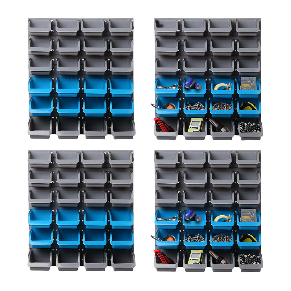 Wall Storage Racks: Giantz 96 Storage Bin Rack Wall Mounted