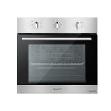 Ovens: Devanti 60cm Electric Built In Wall Oven Stainless Steel 70L Silver