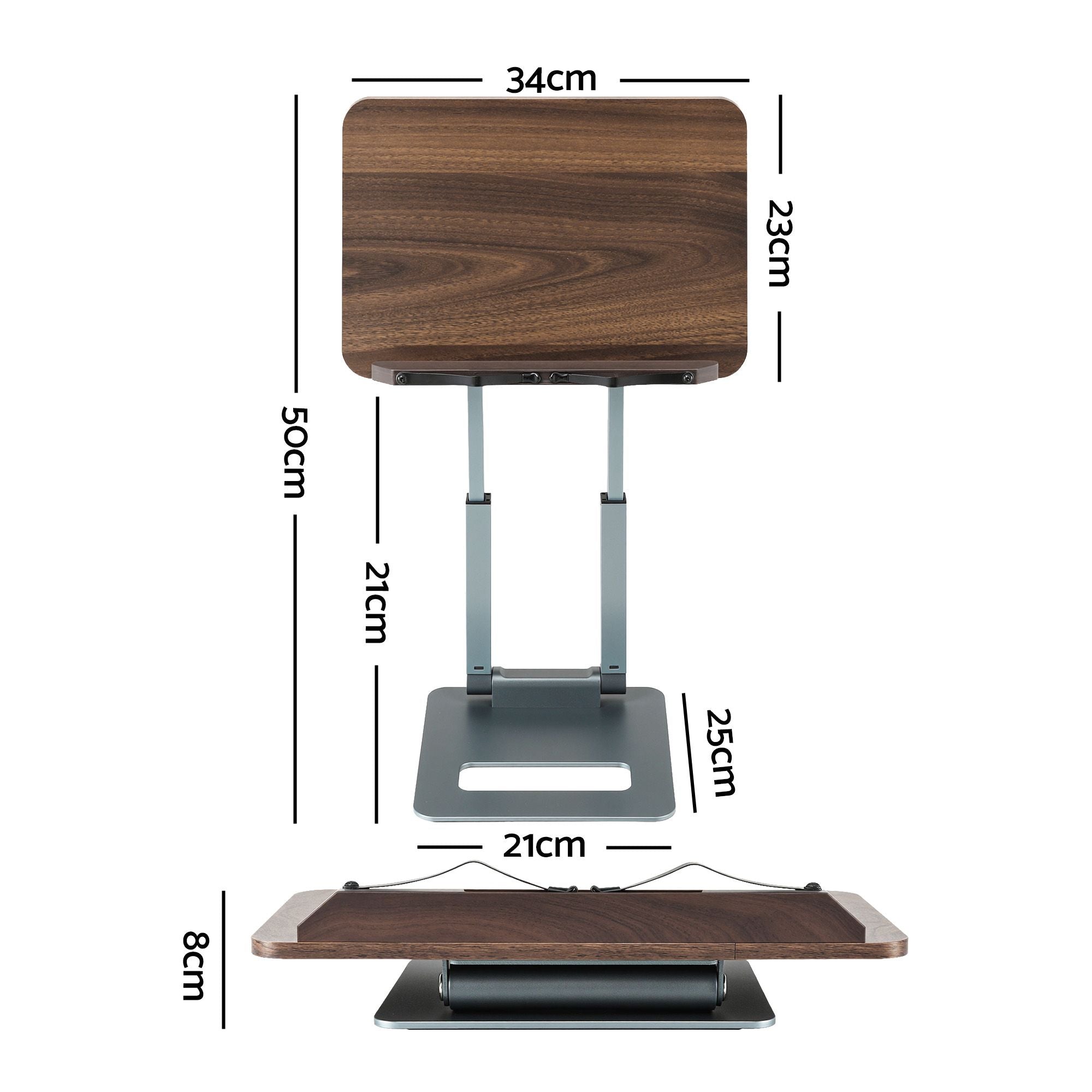 Artiss Book Stand Telescopic Book Holder with Page Clip Ergonomic Desktop Stands OAK