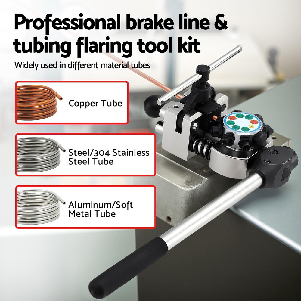 Hand Tools: Giantz 45° Brake Line Flaring Tool Kit for 3/16"-3/8" Tubing with Cutter
