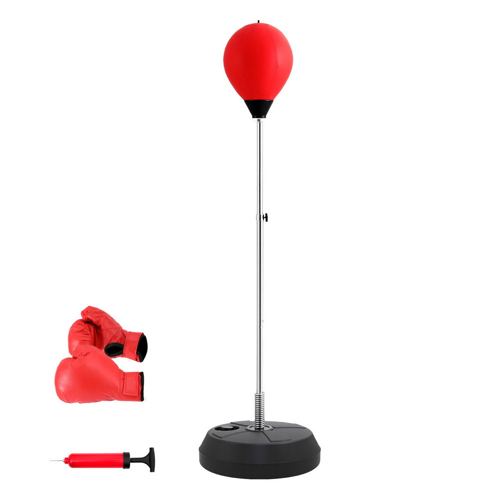 Boxing & Martial Arts: Everfit Adult Punching Bag Stand 150cm Adjustable Freestanding with Gloves and Pump