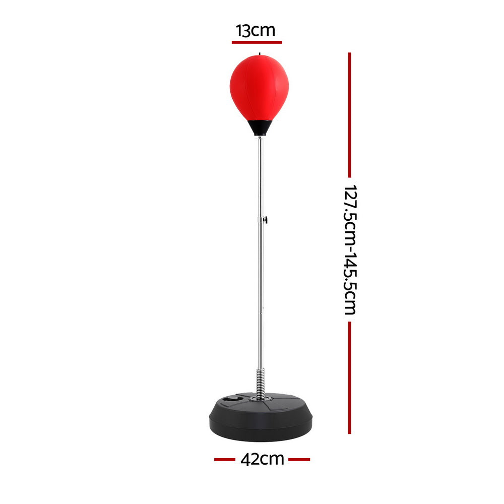 Boxing & Martial Arts: Everfit Adult Punching Bag Stand 150cm Adjustable Freestanding with Gloves and Pump
