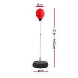 Boxing & Martial Arts: Everfit Adult Punching Bag Stand 150cm Adjustable Freestanding with Gloves and Pump