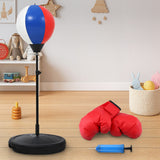 Boxing & Martial Arts: Everfit Kids Punching Bag Stand Set Adjustable 76-112cm with Gloves & Pump
