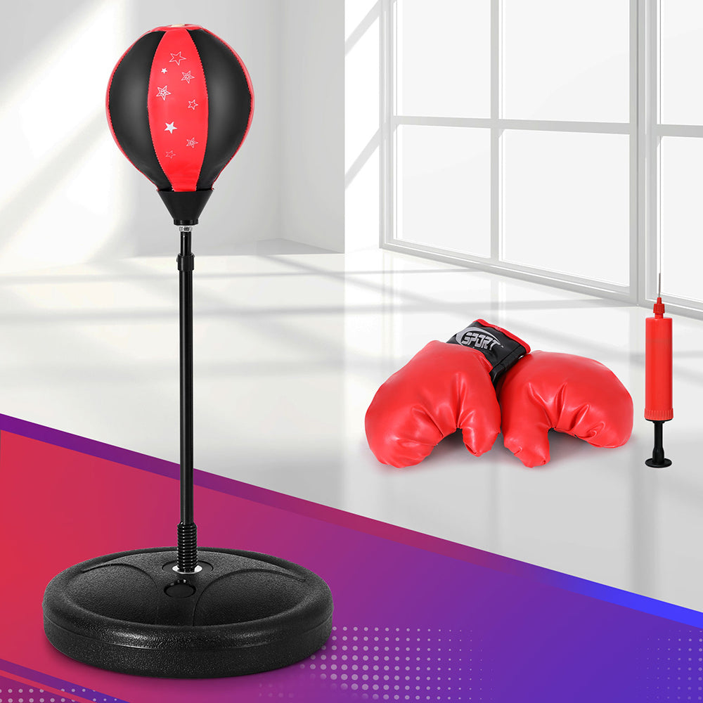 Boxing & Martial Arts: Everfit Punching Boxing Bag Stand Set Gloves with Pump Height Adjustable