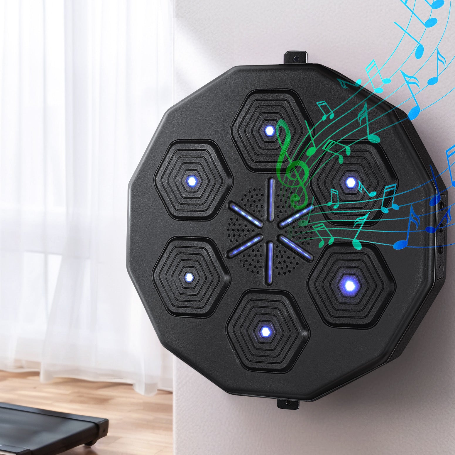 Boxing & Martial Arts: Everfit Music Boxing Machine Bluetooth Target Punching USB Chargeable Home Gym