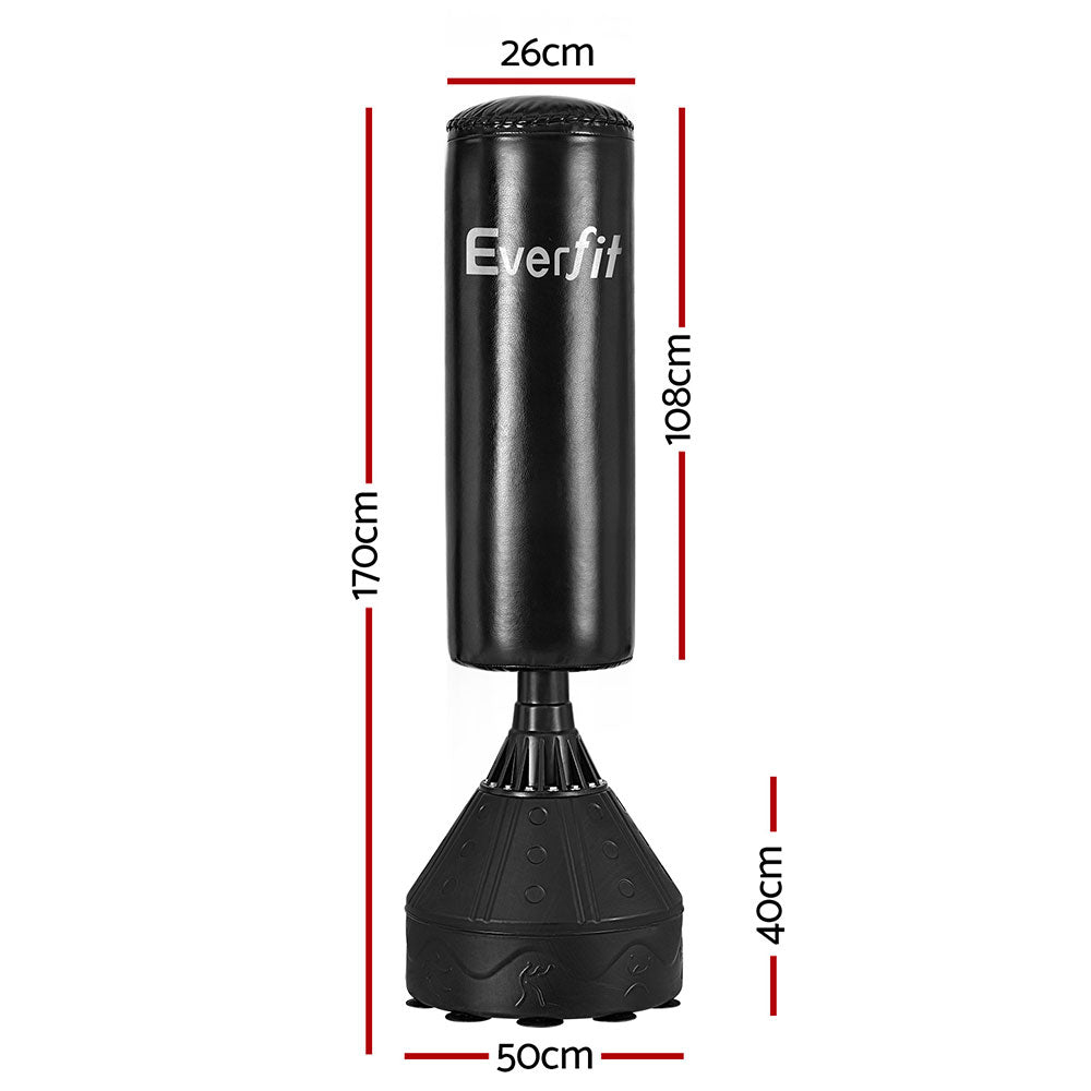 Boxing & Martial Arts: Everfit Boxing Punching Bag Stand 170CM Home Gym Training Equipment
