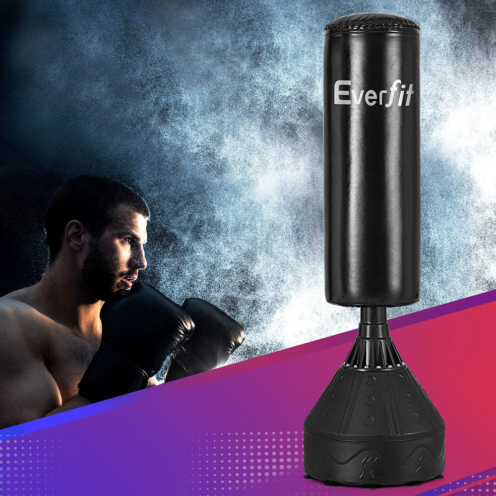 Boxing & Martial Arts: Everfit Boxing Punching Bag Stand 170CM Home Gym Training Equipment