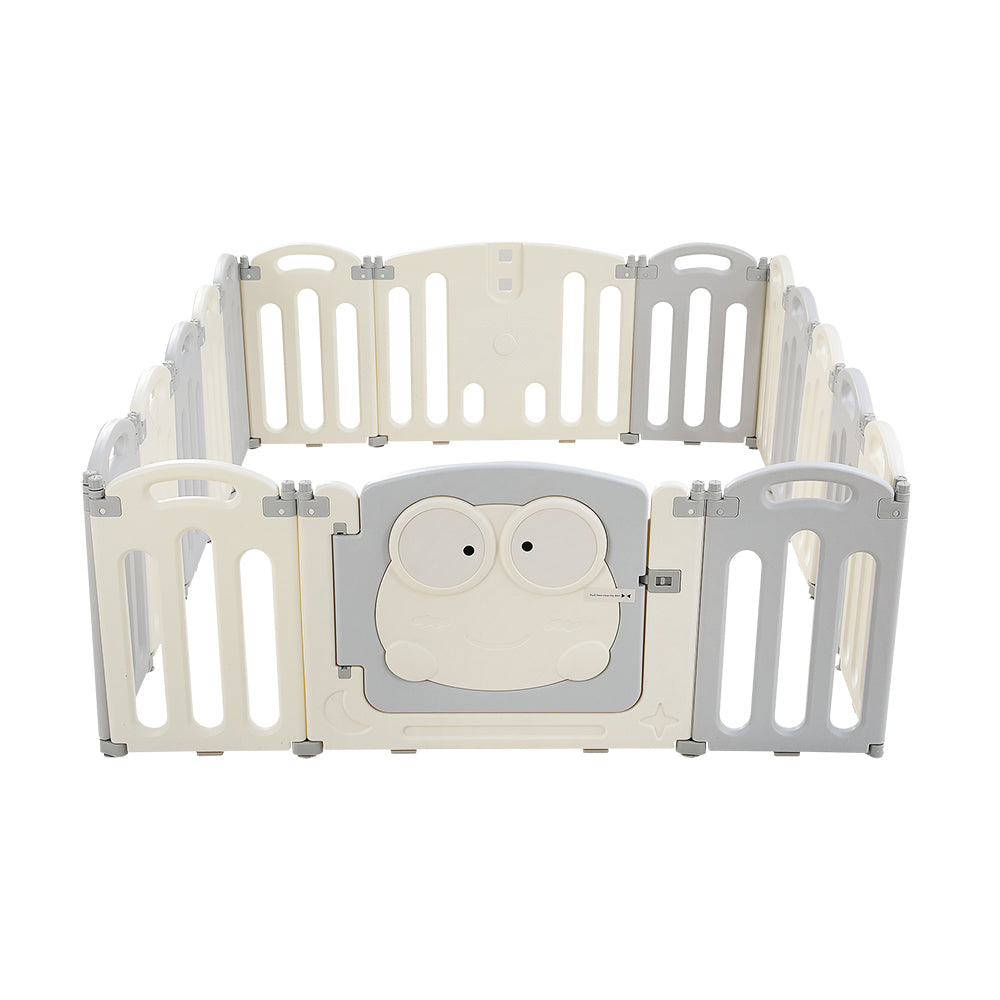 Ball Pits & Play Pens: Keezi Baby Playpen 16 Panels Foldable Toddler Fence Safety Play Activity Centre