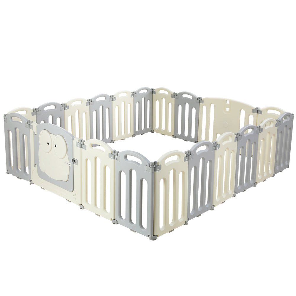Ball Pits & Play Pens: Keezi Baby Playpen 20 Panels Foldable Toddler Fence Safety Play Activity Centre