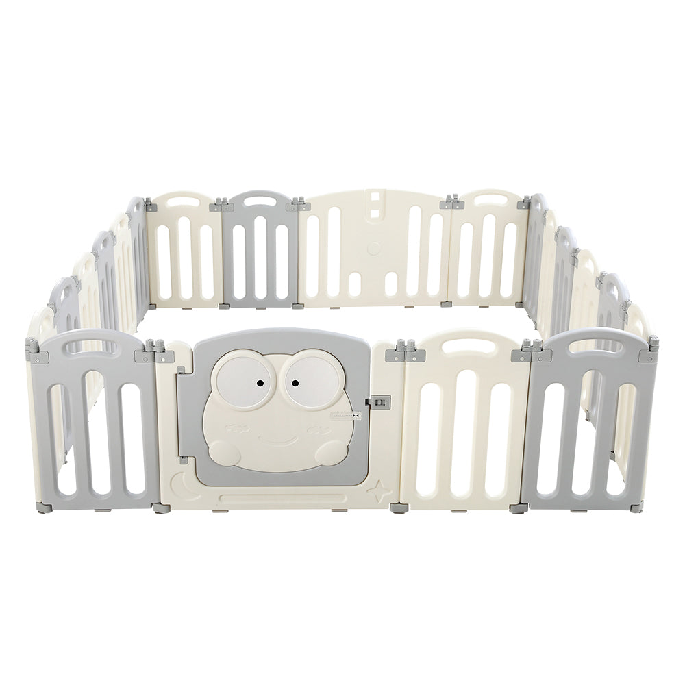 Ball Pits & Play Pens: Keezi Baby Playpen 20 Panels Foldable Toddler Fence Safety Play Activity Centre
