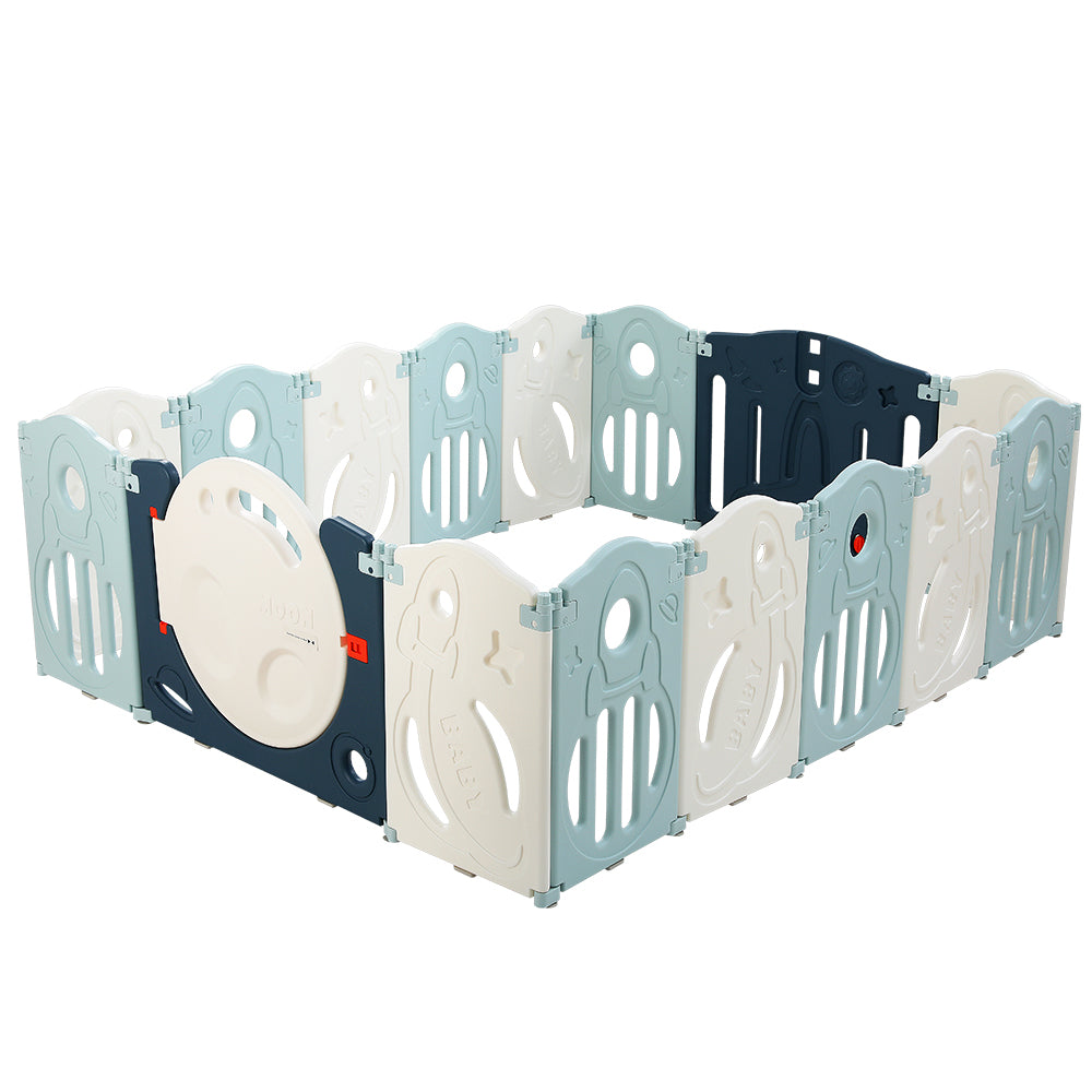 Ball Pits & Play Pens: Keezi Baby Playpen 16 Panels Foldable Toddler Fence Safety Play Activity Barrier