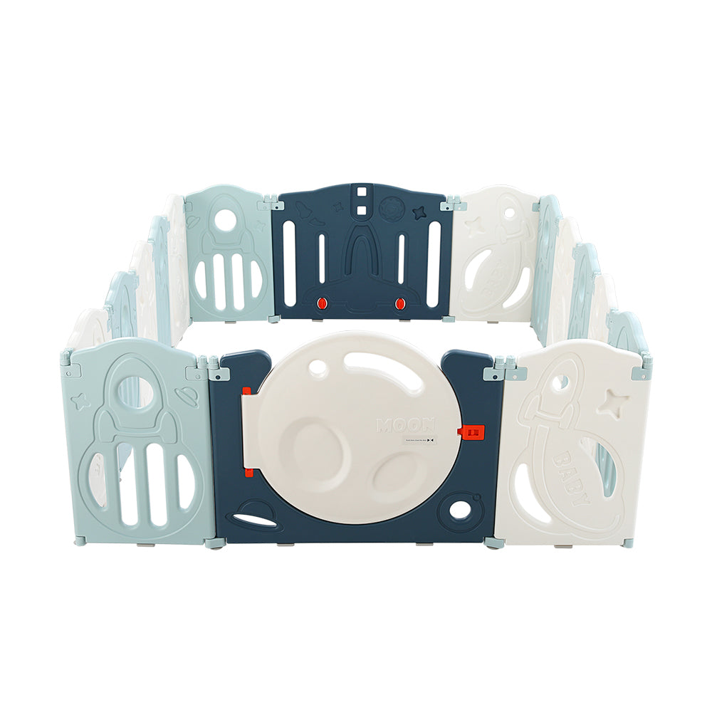 Ball Pits & Play Pens: Keezi Baby Playpen 16 Panels Foldable Toddler Fence Safety Play Activity Barrier