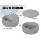Ball Pits & Play Pens: Keezi Kids Ball Pit 90x30cm Ocean Foam Play Pool Barrier Toys Children Grey