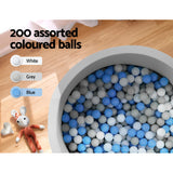 Ball Pits & Play Pens: Keezi Kids Ball Pit 90x30cm Ocean Foam Play Pool Barrier Toys Children Grey