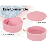 Ball Pits & Play Pens: Keezi Kids Ball Pit 90x30cm Ocean Foam Play Pool Barrier Toys Children Pink