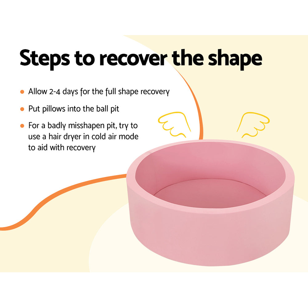 Ball Pits & Play Pens: Keezi Kids Ball Pit 90x30cm Ocean Foam Play Pool Barrier Toys Children Pink