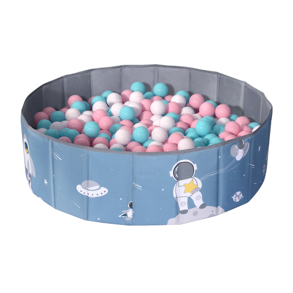 Toy Boxes: Keezi Kids Ball Pool Pit Toddler Play Foldable Child Playhouse Storage Bag Blue