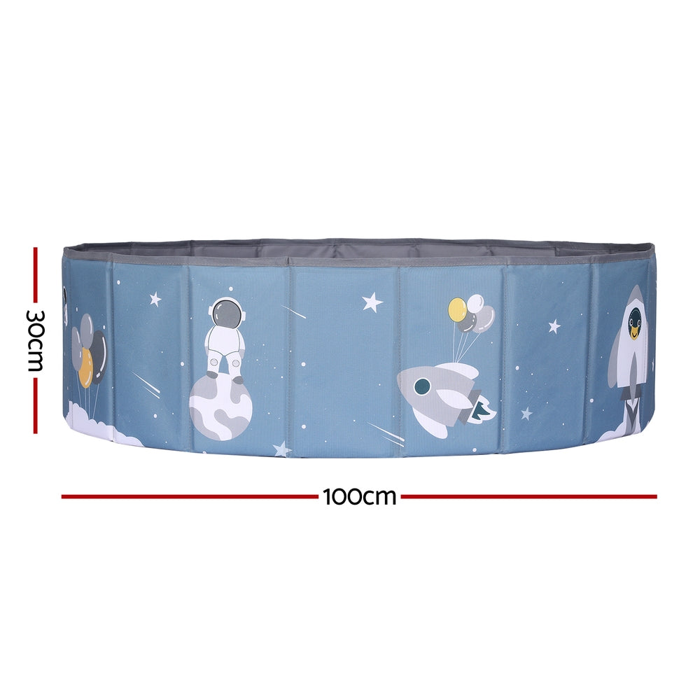 Toy Boxes: Keezi Kids Ball Pool Pit Toddler Play Foldable Child Playhouse Storage Bag Blue