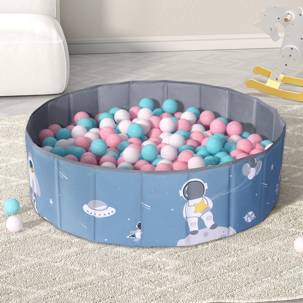 Toy Boxes: Keezi Kids Ball Pool Pit Toddler Play Foldable Child Playhouse Storage Bag Blue
