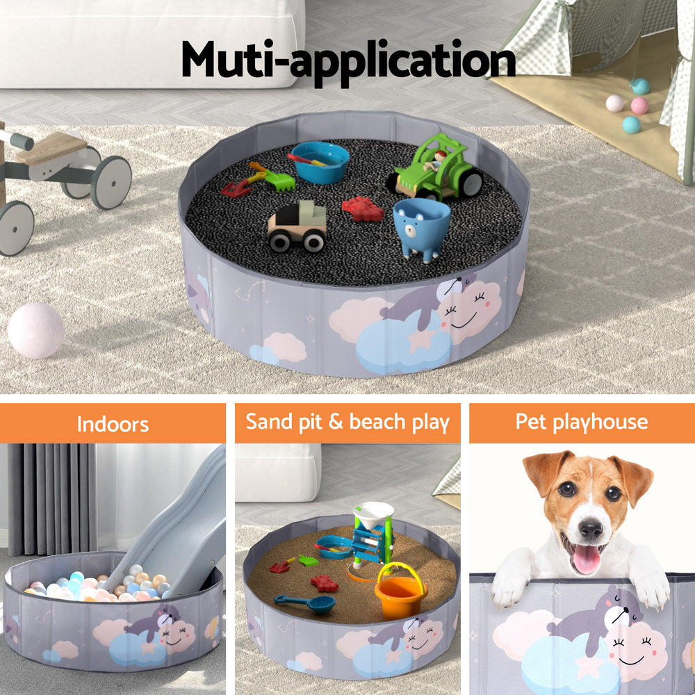 Toy Boxes: Keezi Kids Ball Pool Pit Toddler Ocean Play Foldable Child Playhouse Storage Bag