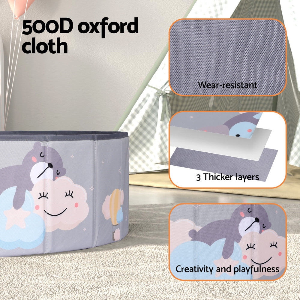 Toy Boxes: Keezi Kids Ball Pool Pit Toddler Ocean Play Foldable Child Playhouse Storage Bag
