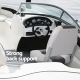 Boating Accessories: Seamanship 2X Folding Boat Seats Marine Swivel Low Back 10cm Padding Charcoal
