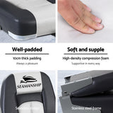 Boating Accessories: Seamanship 2X Folding Boat Seats Marine Seat Swivel Low Back 10cm Padding Grey