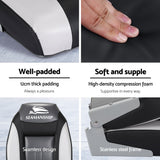 Boating Accessories: Seamanship 2X Folding Boat Seats with 2X Adjustable Pedestals 5575cm Marine Seat Swivel High Back 12cm Padding Black