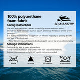 Boating Accessories: Seamanship 2X Folding Boat Seats with 2X Adjustable Pedestals 5575cm Marine Seat Swivel High Back 12cm Padding Black