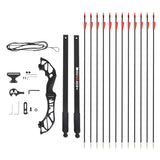 Everfit 55lbs Bow Arrow Set Recurve Takedown Archery Hunting for Beginner Red