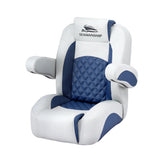 Boating Accessories: Seamanship Reclining Captain Boat Seat 90°-155° Recline, 19cm Thick Cushion