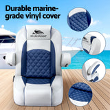Boating Accessories: Seamanship Reclining Captain Boat Seat 90°-155° Recline, 19cm Thick Cushion