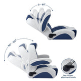 Boating Accessories: Seamanship Reclining Captain Boat Seat 90°-155° Recline, 19cm Thick Cushion