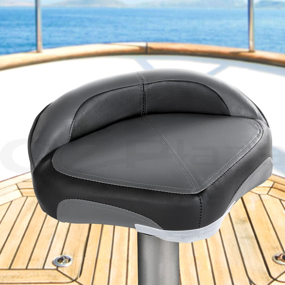 Boating Accessories: Seamanship Stand Up Lean Boat Seats Casting Fishing Seat Swivel 8cm Padding Grey