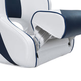 Seamanship Captain Bucket Boat Seat Flip Up Bolster Swivel 15cm Padding Blue
