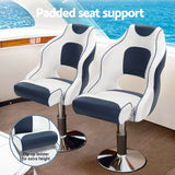 Seamanship Captain Bucket Boat Seat Flip Up Bolster Swivel 15cm Padding Blue