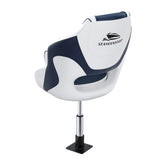Boating Accessories: Seamanship Captain Bucket Boat Seats Flip Up Bolster Swivel 15cm Padding with Adjustable Pedestals 3446cm Blue