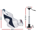 Boating Accessories: Seamanship Captain Bucket Boat Seats Flip Up Bolster Swivel 15cm Padding with Adjustable Pedestals 5575cm Blue