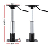 Boating Accessories: Seamanship Boat Seat Pedestal 3446cm Adjustable Gas Lift 360 Degrees Swivel 2 Pack