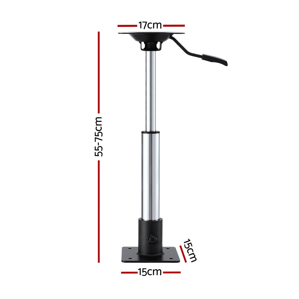 Boating Accessories: Seamanship Boat Seat Pedestal 55 - 75cm Adjustable Gas Lift 360 Degrees Swivel