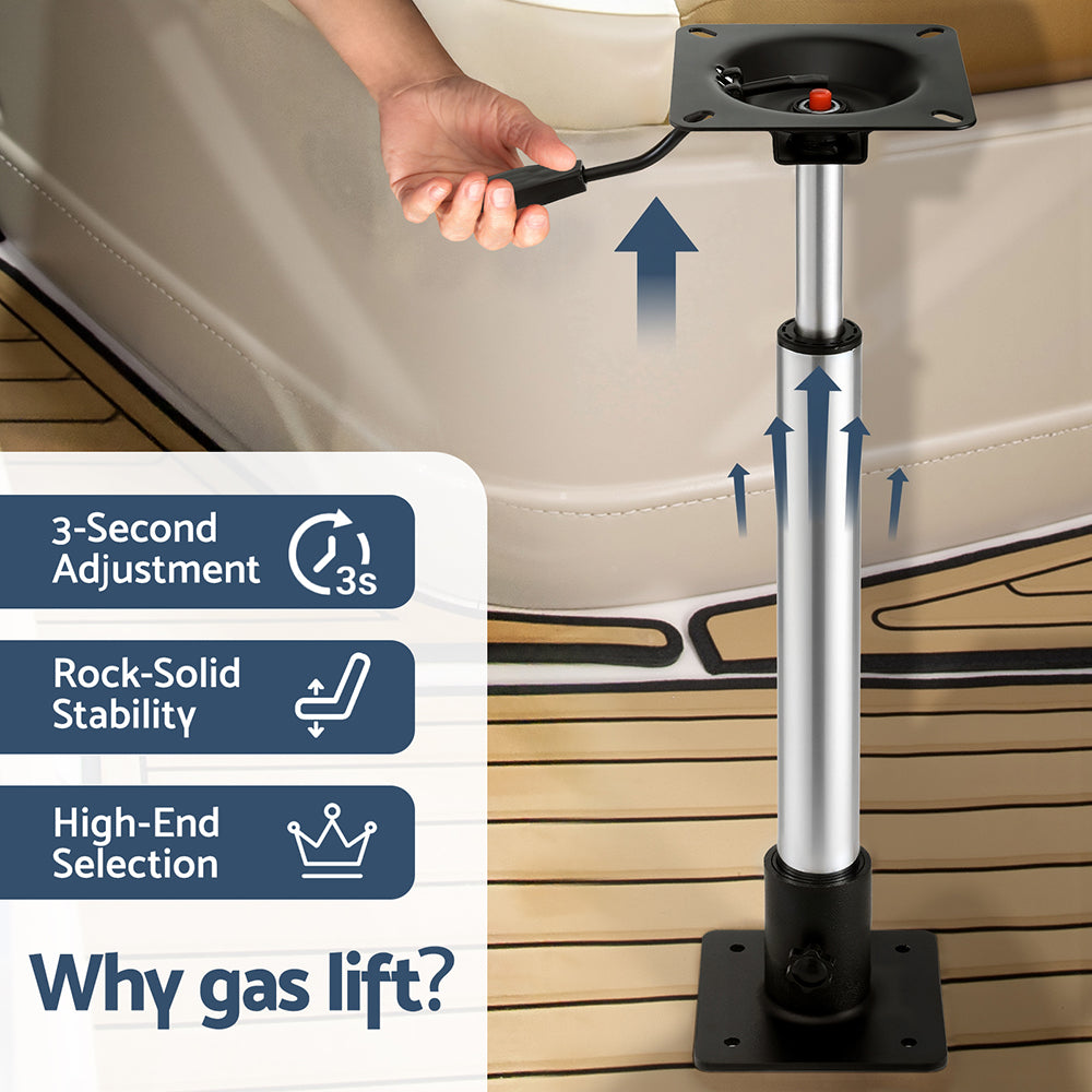 Boating Accessories: Seamanship Boat Seat Pedestal 55 - 75cm Adjustable Gas Lift 360 Degrees Swivel