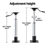 Boating Accessories: Seamanship Boat Seat Pedestal 5575cm Adjustable Gas Lift 360 Degrees Swivel 2 Pack