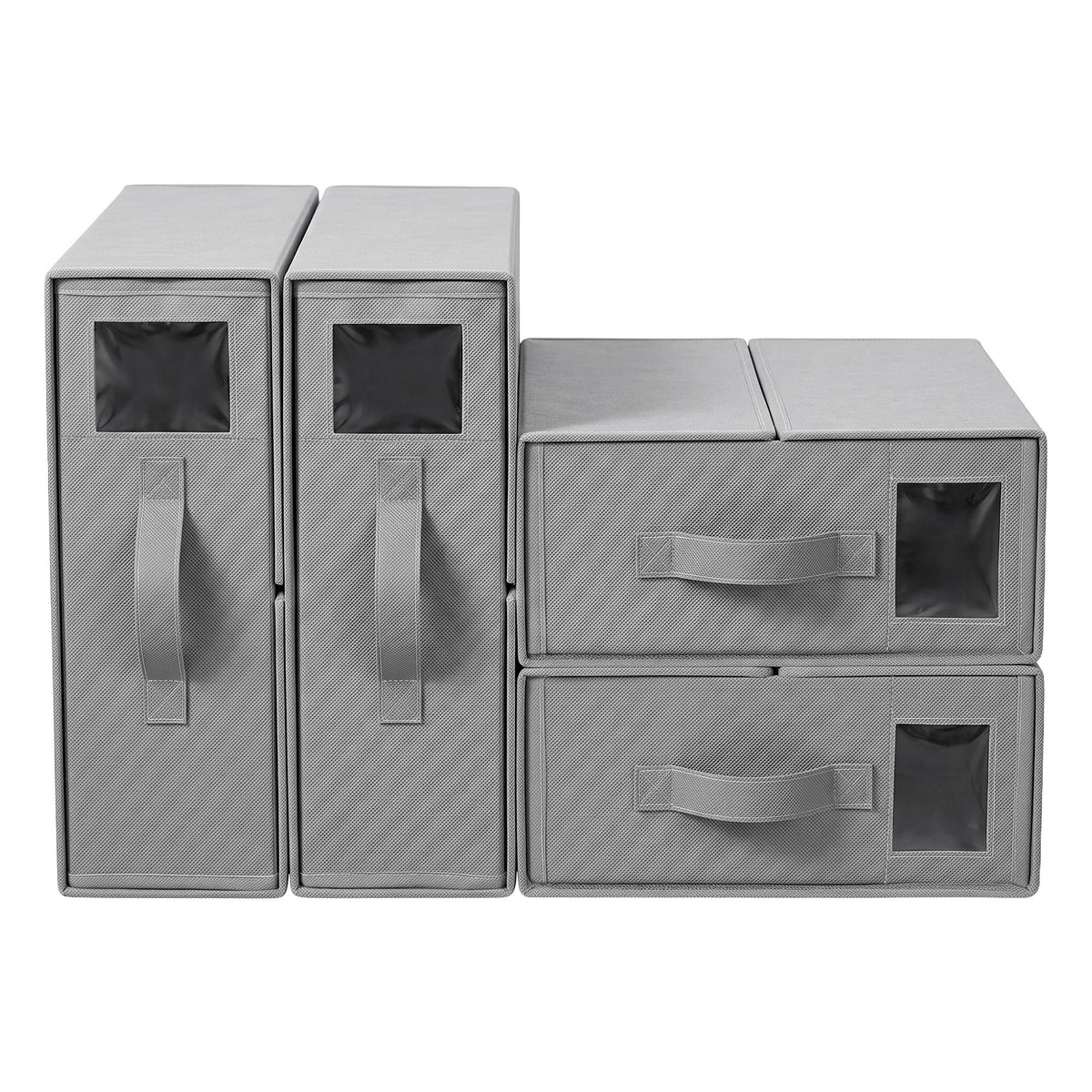 Artiss Bed Sheet Organisers Box Set 4Pcs Storage King Size, Grey